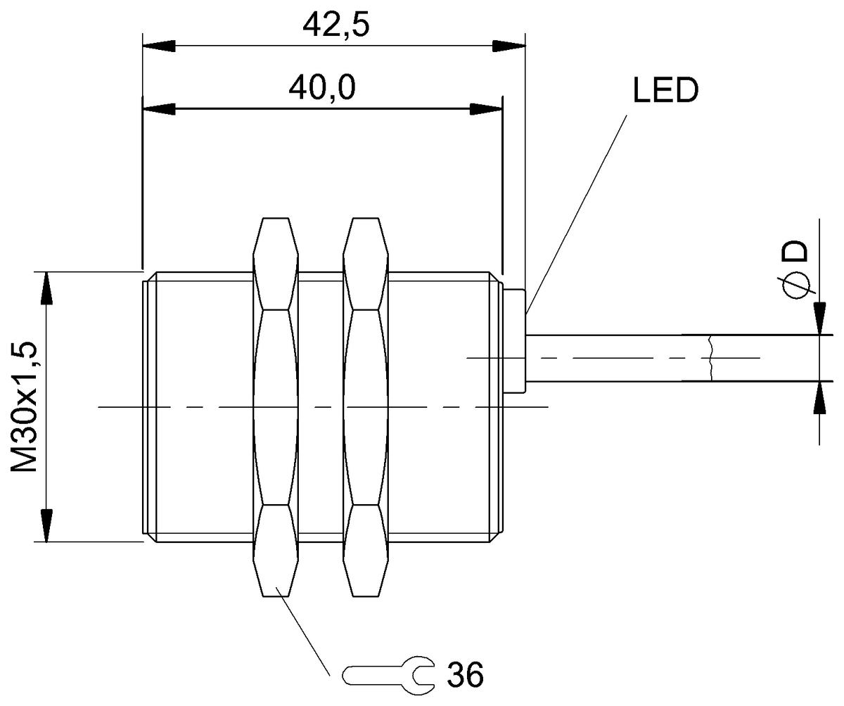 BES0091 - BES M30MF-USC15B-BV02 (Endüktif yakınlık anahtarları) - Görsel 2