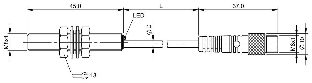 BES03PA - BES 516-324-EO-C-S49-00,8 (Endüktif yakınlık anahtarları) - Görsel 2