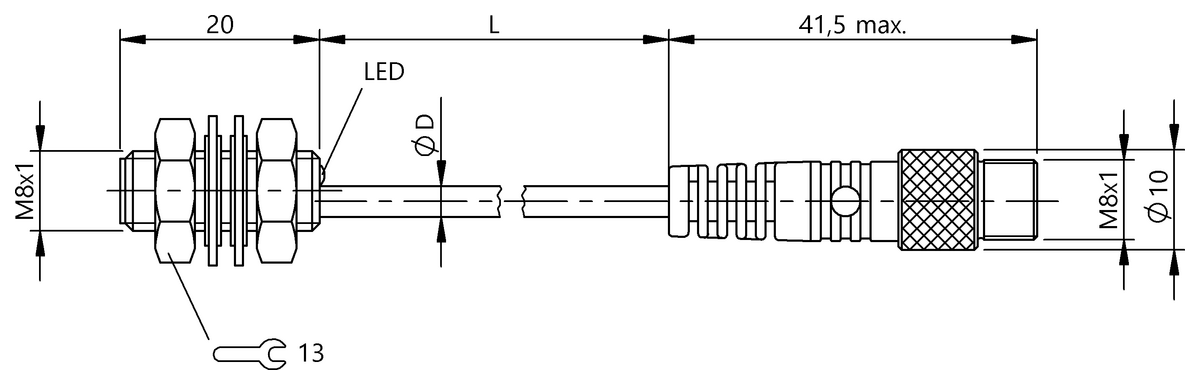 BES034W - BES 516-324-SA44-C-S49-00,2 (Endüktif yakınlık anahtarları) - Görsel 2