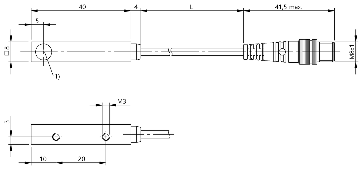 BOS019M - BOS Q08M-X-LS20-00,2-S49 (Karşılıklı tip sensörler) - Görsel 2