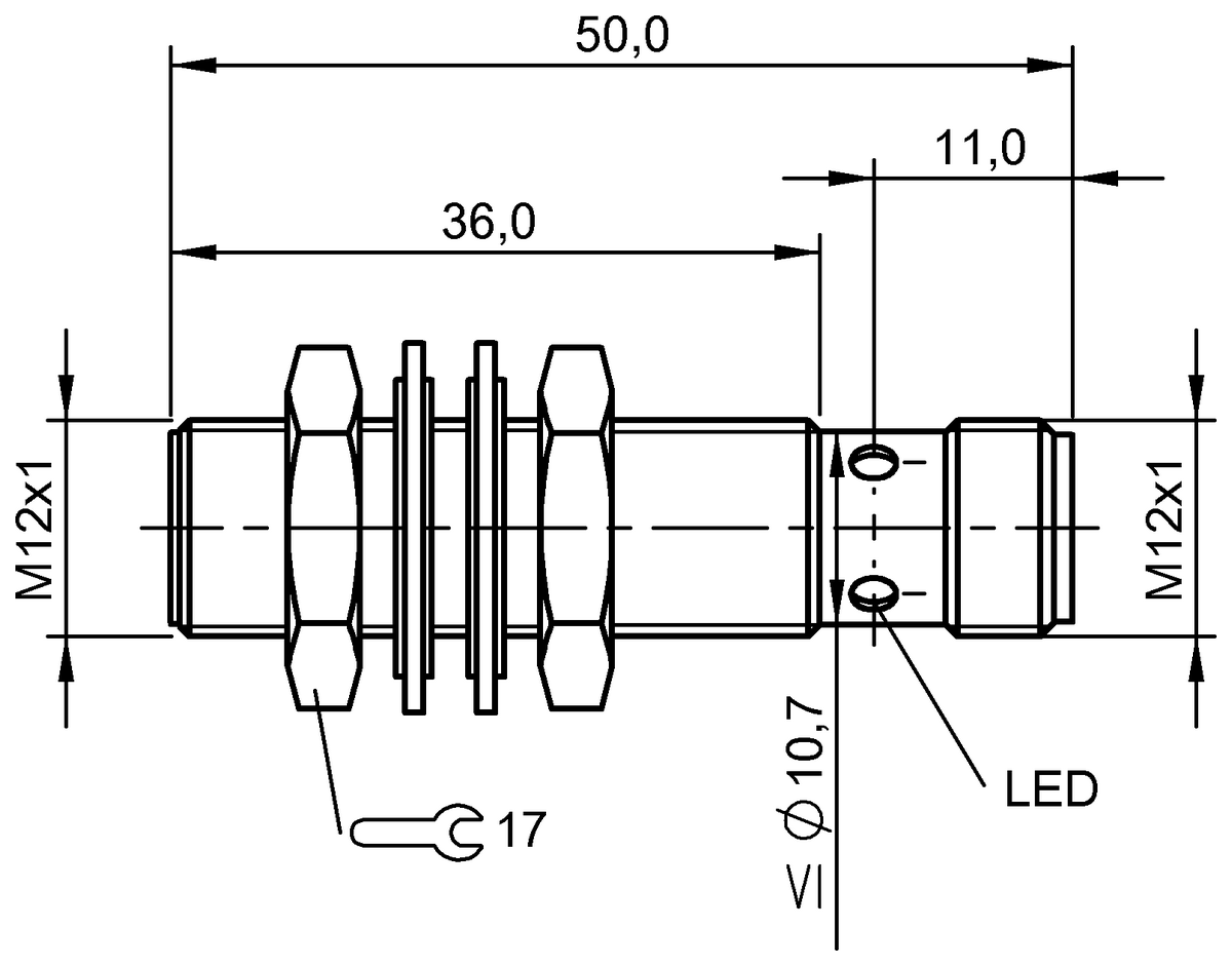 BES01PZ - BES M12MF-PSC30A-S04G (Endüktif Faktör 1 sensörler) - Görsel 2