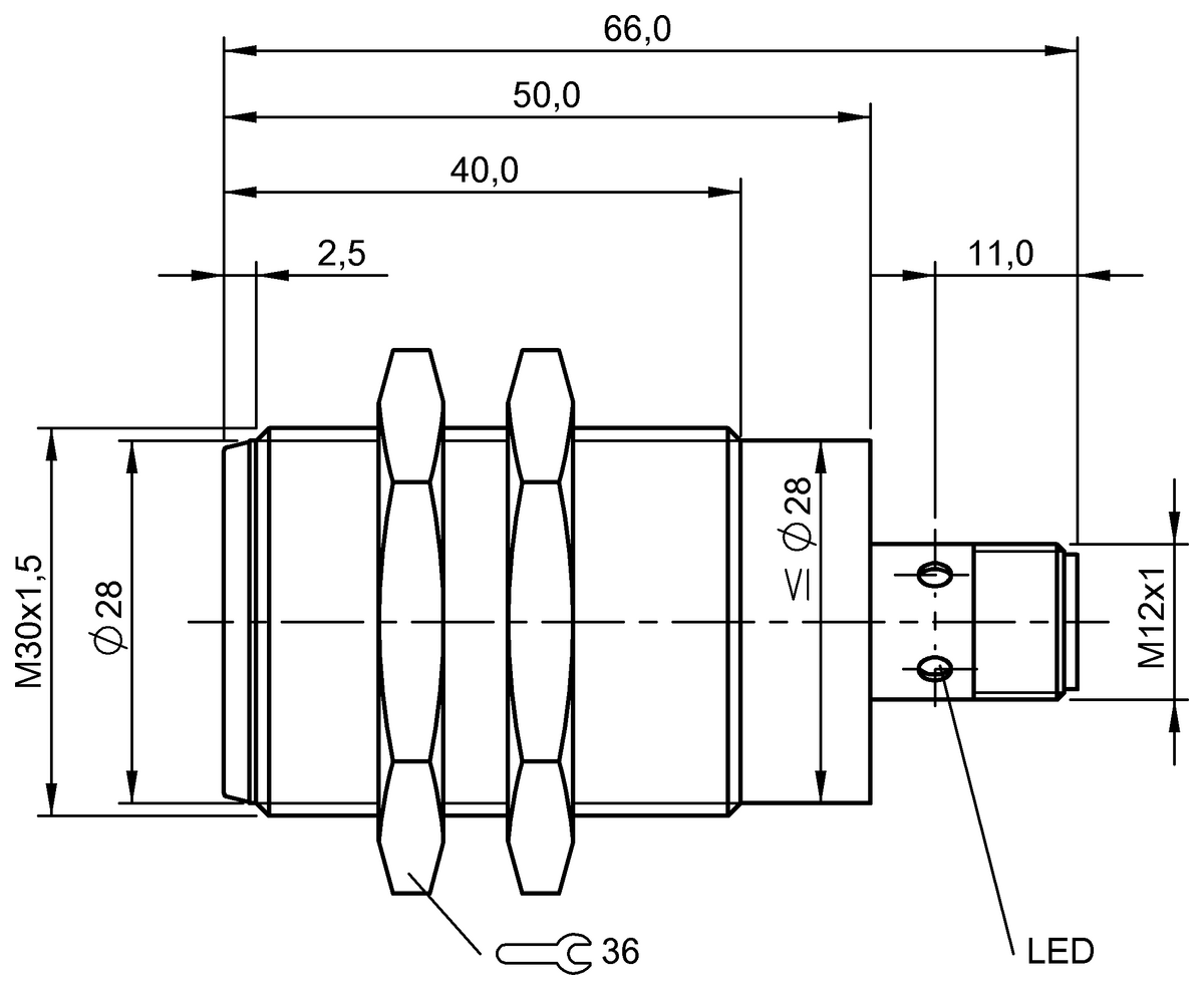 BES02ZF - BES M30EG1-NSC80S-S04G-S (Endüktif ve tümüyle metal sensörler) - Görsel 2