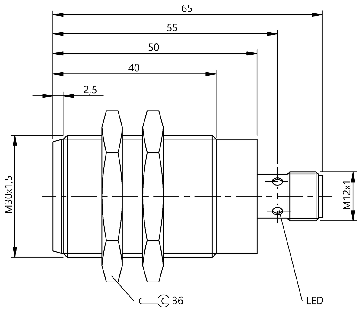 BES02ZH - BES M30EG1-PSC80N-S04G-S (Endüktif ve tümüyle metal sensörler) - Görsel 2