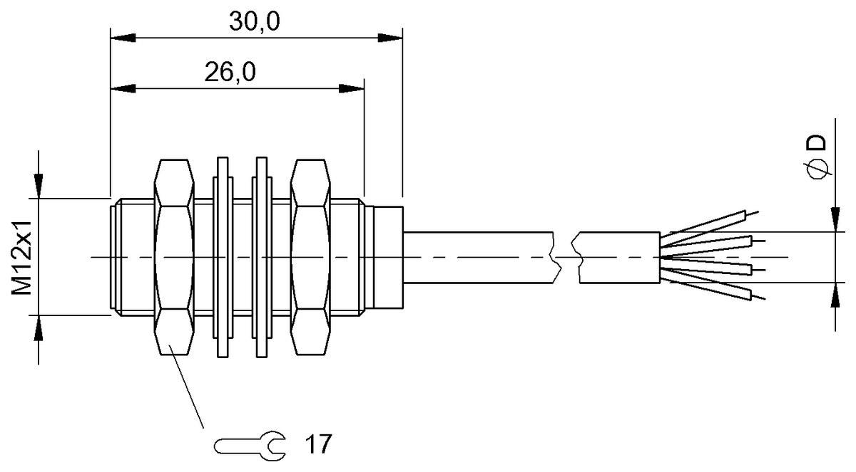 BAW0011 - BAW M12ME-UAD50B-BP01 (Endüktif mesafe sensörleri) - Görsel 2