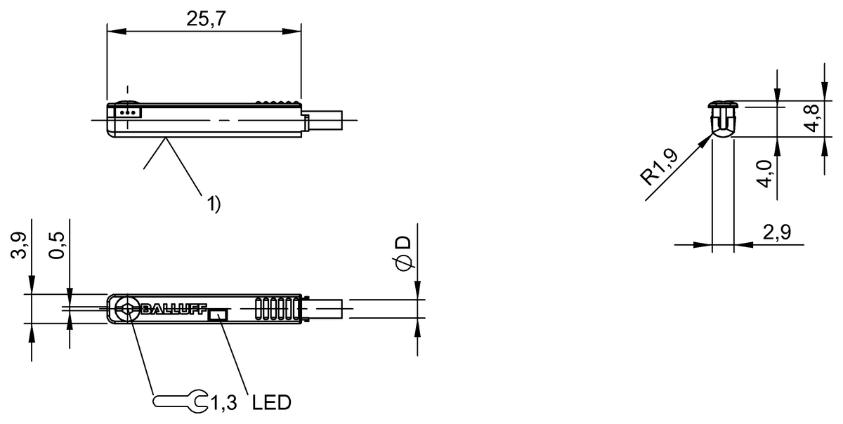 BMF0004 - BMF 273K-NS-C-2A-PU-05 (Farklı kanal şekilleri için silindir anahtarları) - Görsel 2