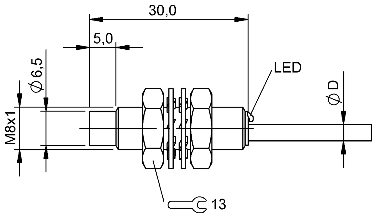 BES000P - BES M08ED-NOC40F-BV02 (Endüktif yakınlık anahtarları) - Görsel 2