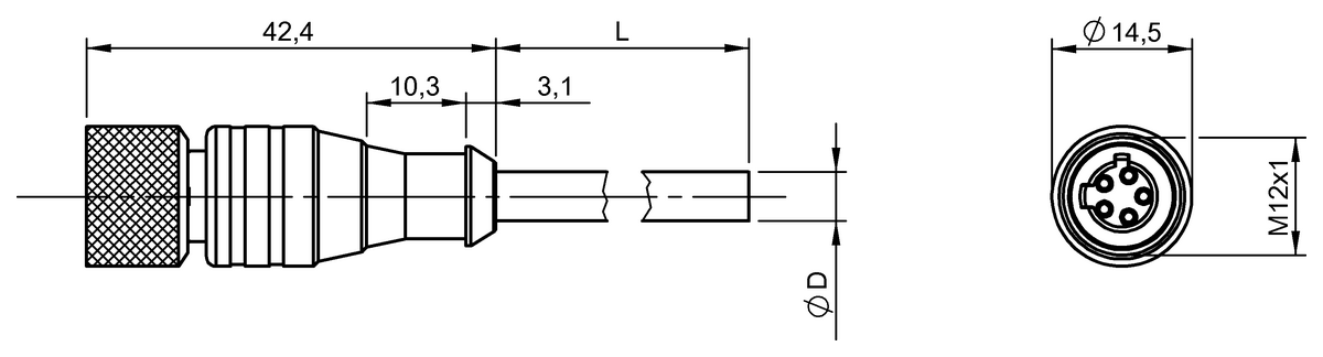 BCC0E9K - BKS-S 80-G-PU-10 (Tek uçlu kablo setleri) - Görsel 2