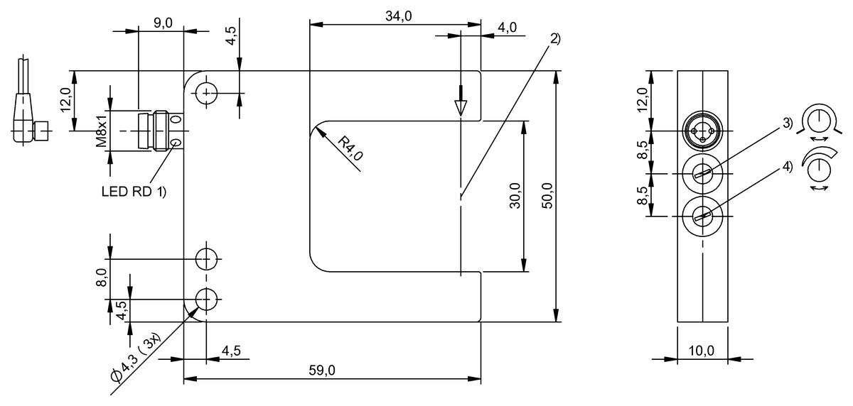 BGL0042 - BGL 30A-001-SA7-S49 (Çatal ışık bariyerleri ve açılı ışık bariyerleri)