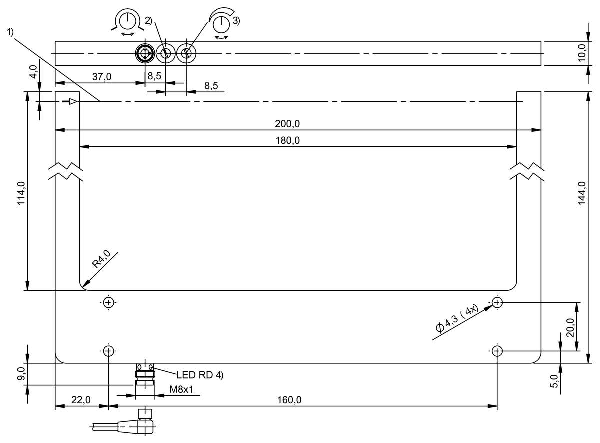 BGL004A - BGL 180A-001-SA9-S49 (Çatal ışık bariyerleri ve açılı ışık bariyerleri)