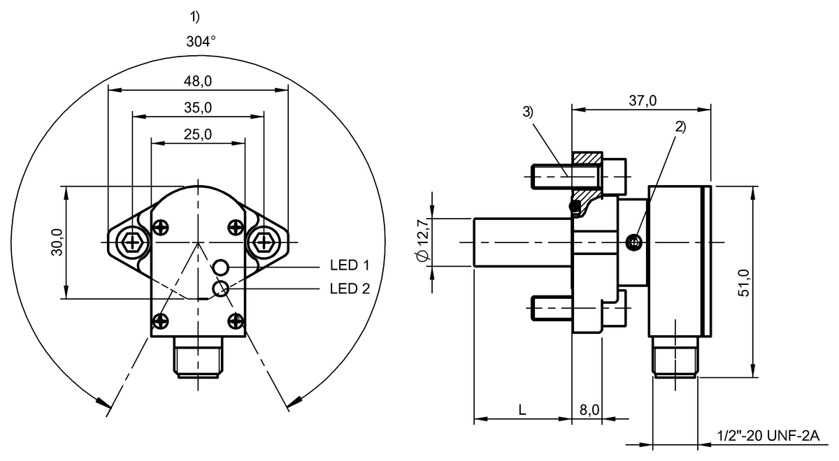 BHS000T - BES 516-200-S2/2.062"-S21 (Yüksek basınca dayanıklı endüktif sensörler) - Görsel 2