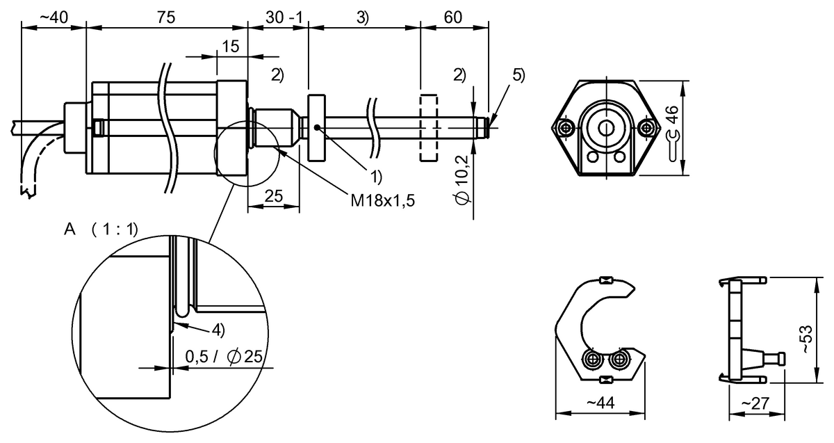 BTL3MMY - BTL7-P511-M0130-B-SA409-KA15 (Manyetik çubuk tasarımlı manyetostriktif lineer konum sensörleri) - Görsel 2