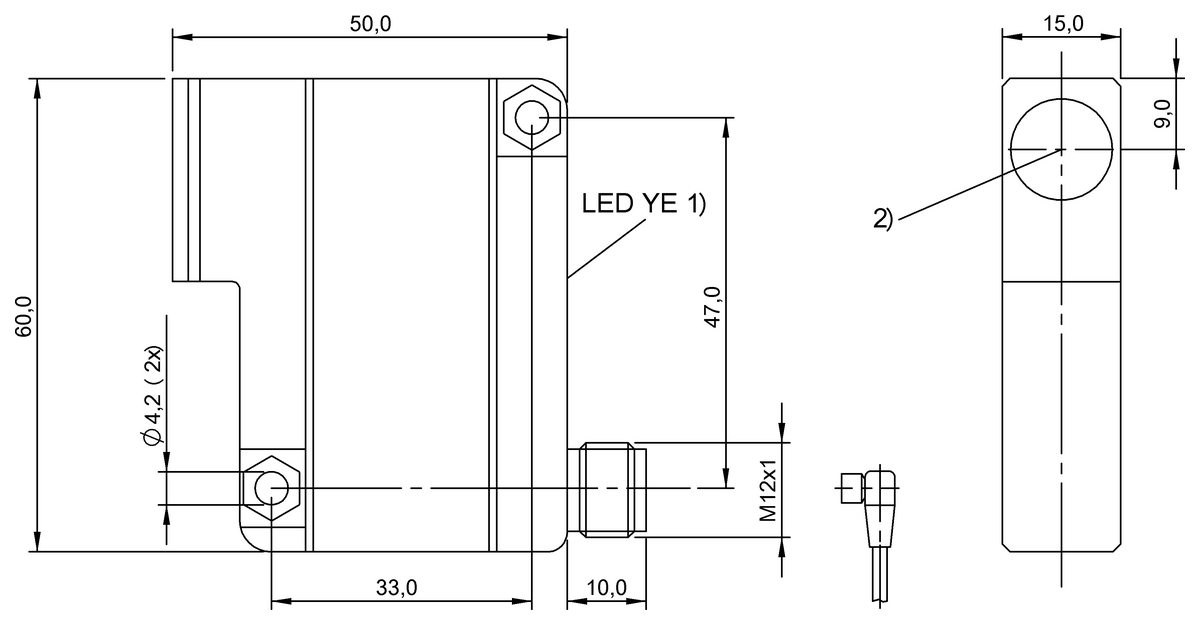 BOS00Z6 - BLE 35K-PO-1H-S4-C (Karşılıklı tip sensörler) - Görsel 2