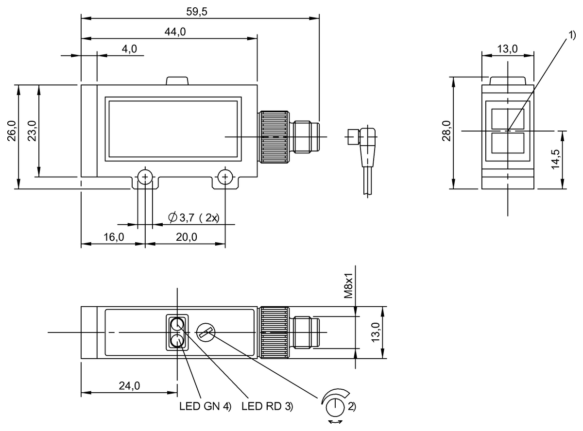 BOS00C1 - BLE 15K-S-F5-P-S75 (Karşılıklı tip sensörler) - Görsel 2