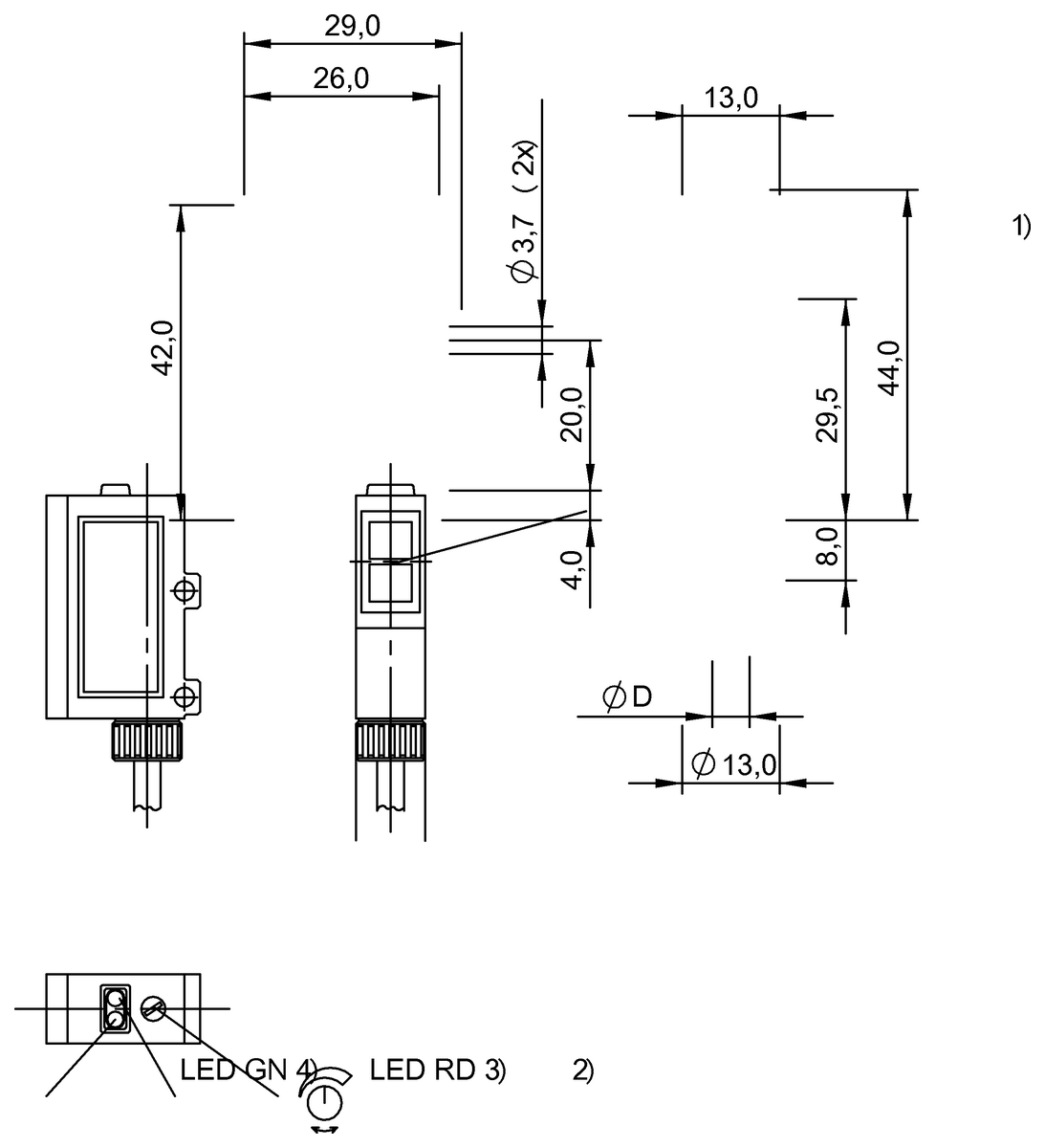 BOS00AY - BLE 15K-R-F5-02 (Karşılıklı tip sensörler) - Görsel 2