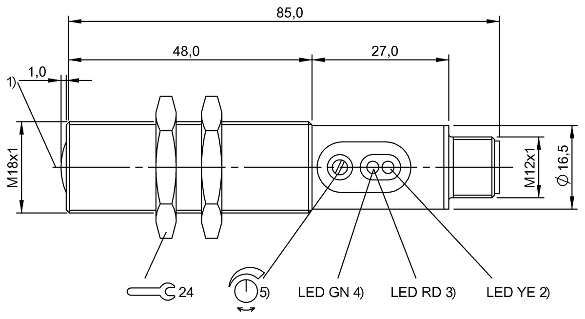 BOS0074 - BLE 18M-BA-1LT-S4-C (Karşılıklı tip sensörler) - Görsel 2