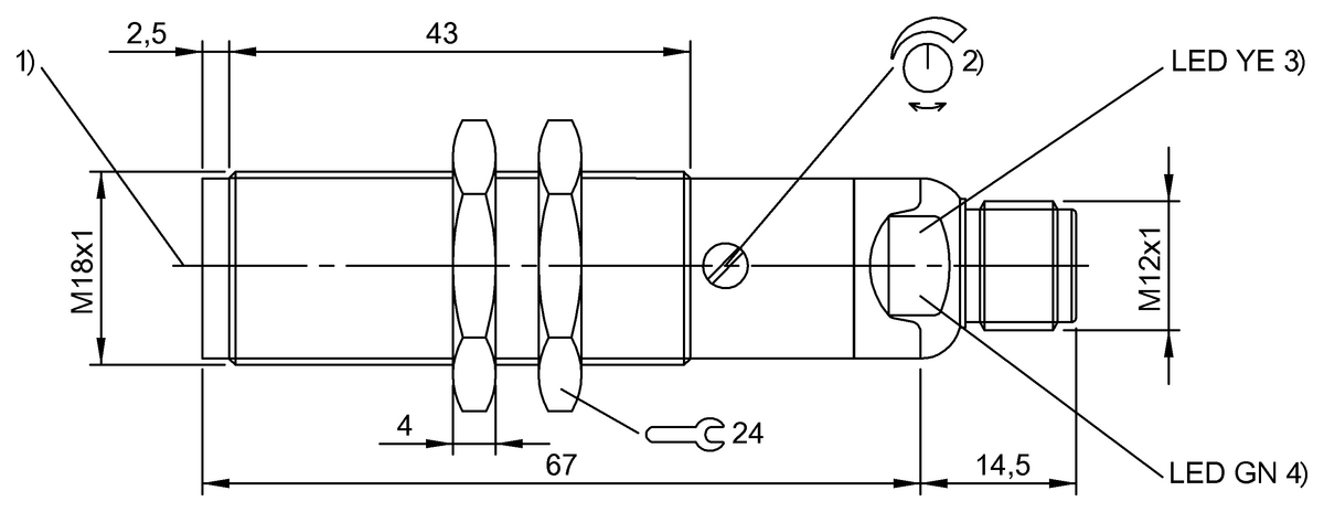 BOS013A - BOS 18M-NA-LE10-S4 (Karşılıklı tip sensörler) - Görsel 2