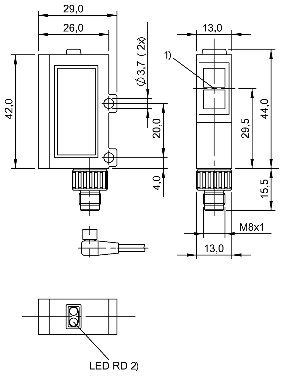 BOS00E7 - BLS 15K-R-G5-S75 (Karşılıklı tip sensörler) - Görsel 2