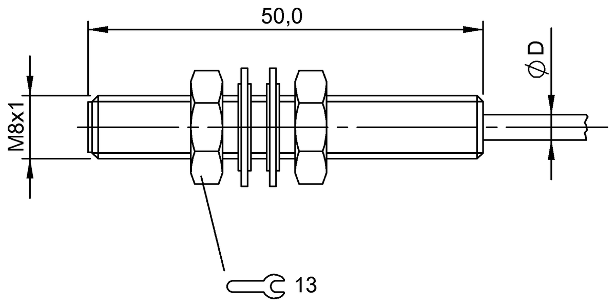 BOS018H - BOS 08M-X-RS11-02 (Karşılıklı tip sensörler) - Görsel 2
