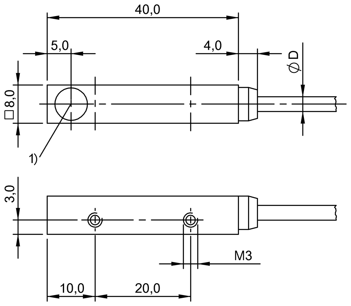 BOS018M - BOS Q08M-X-LS20-02 (Karşılıklı tip sensörler) - Görsel 2