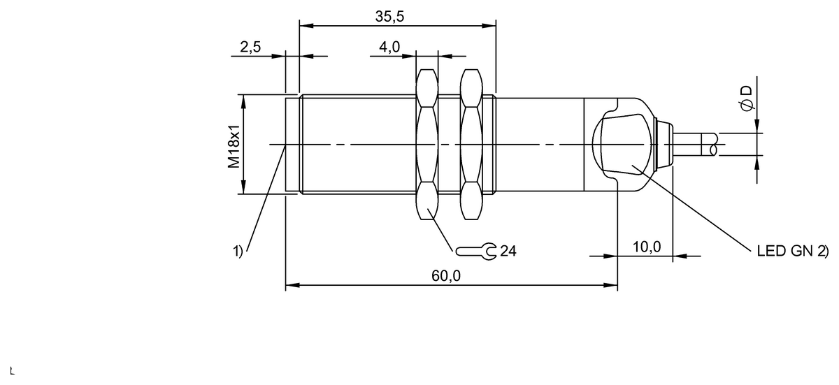 BOS013P - BOS 18M-XT-LS10-02 (Karşılıklı tip sensörler) - Görsel 2