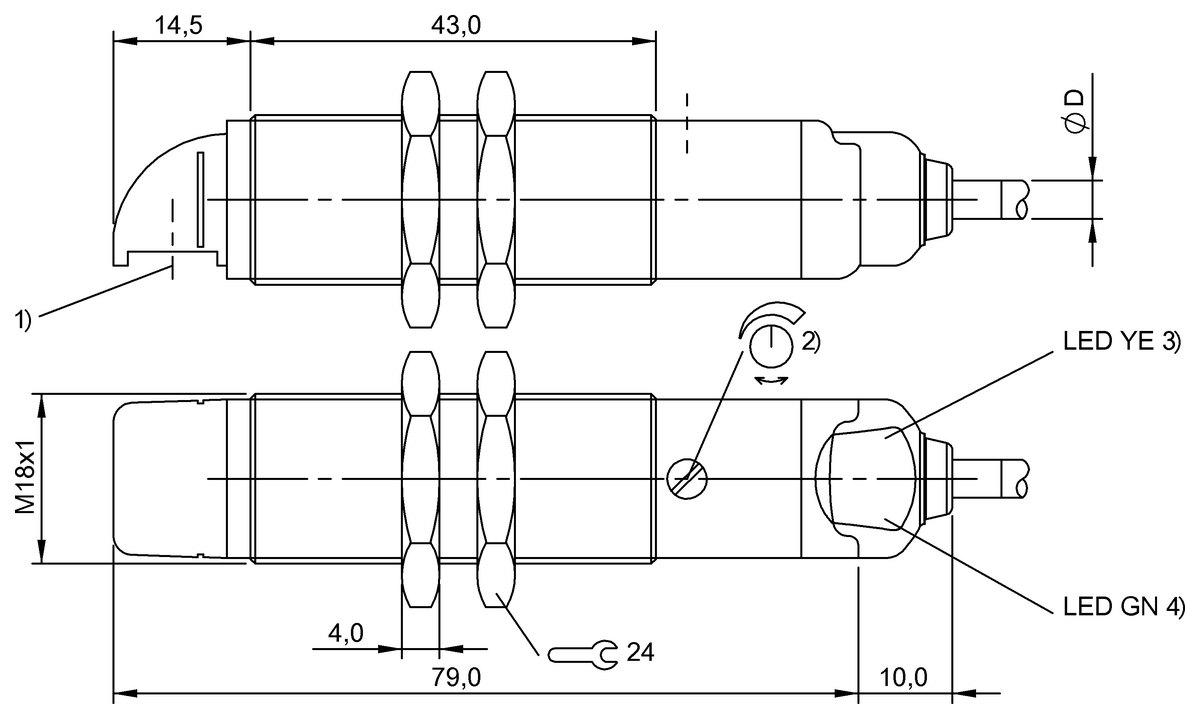 BOS013W - BOS 18MR-NA-LE10-02 (Karşılıklı tip sensörler) - Görsel 2