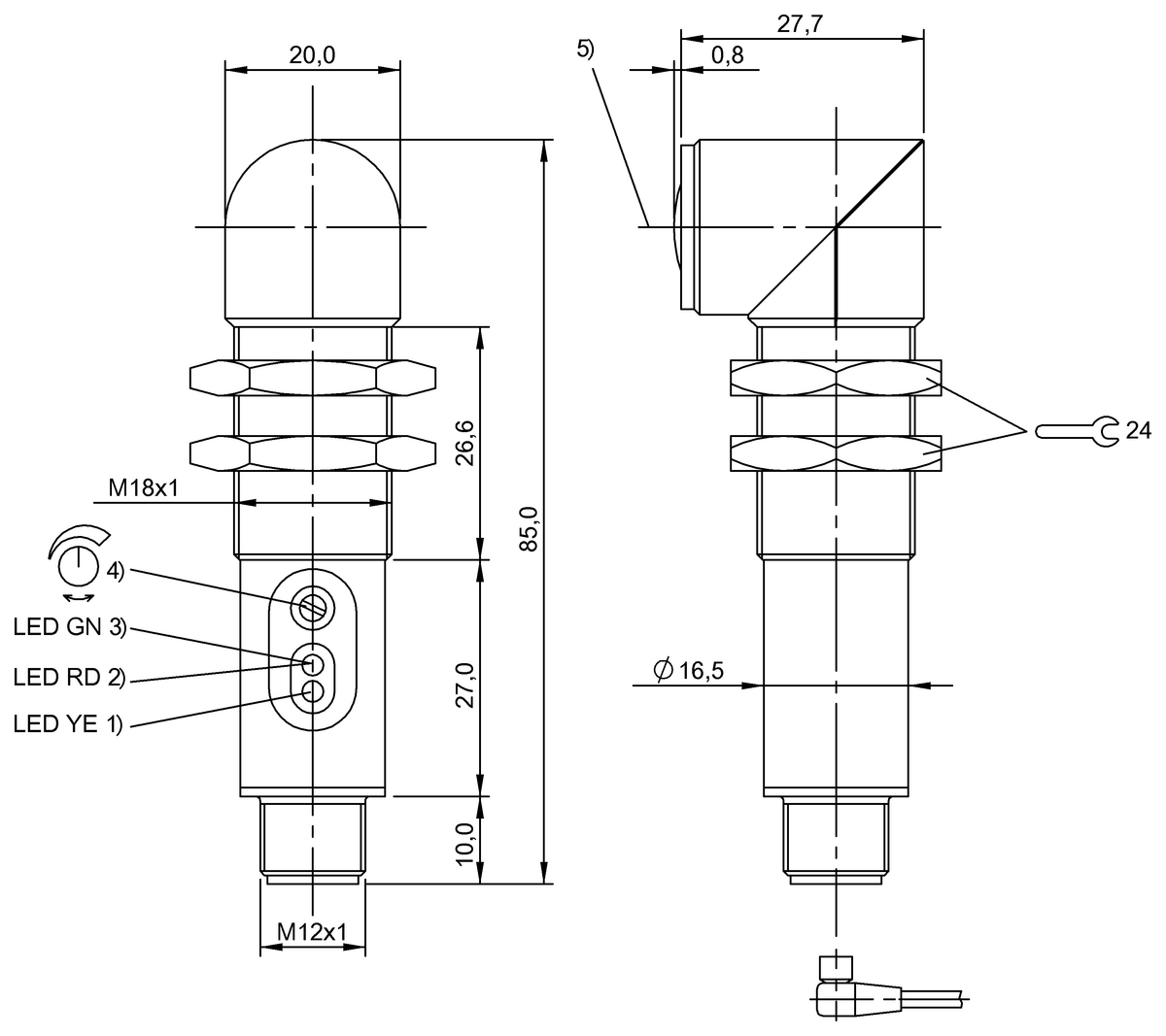 BOS0076 - BLE 18MR-BA-1LT-S4-C (Karşılıklı tip sensörler) - Görsel 2