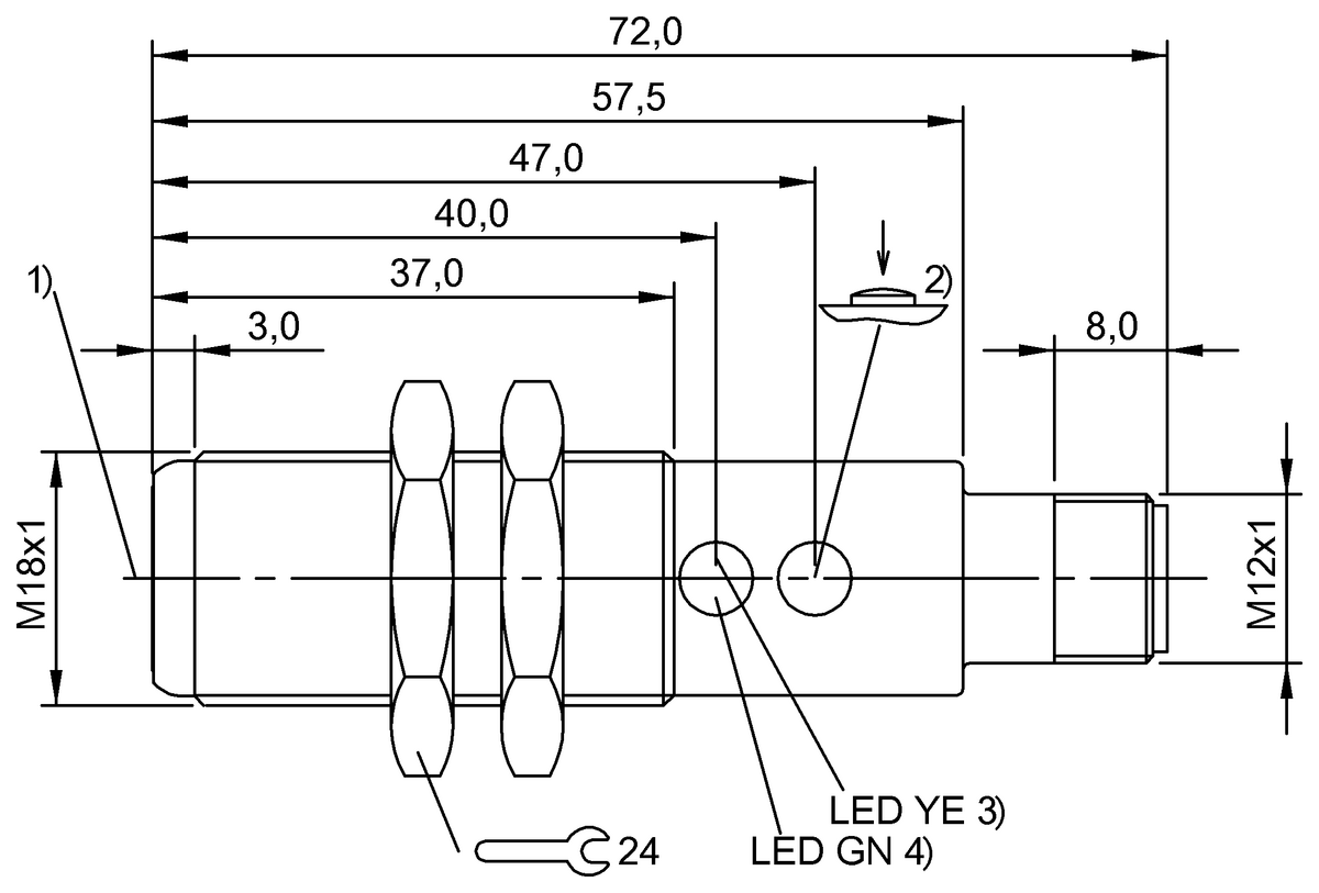BOS00UN - BLE 18M-PO-1PP-SA1-C (Karşılıklı tip sensörler) - Görsel 2