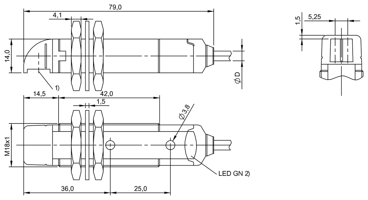 BOS00LC - BOS 18KW-NA-1XA-C-02 (Işık düğmesi) - Görsel 2