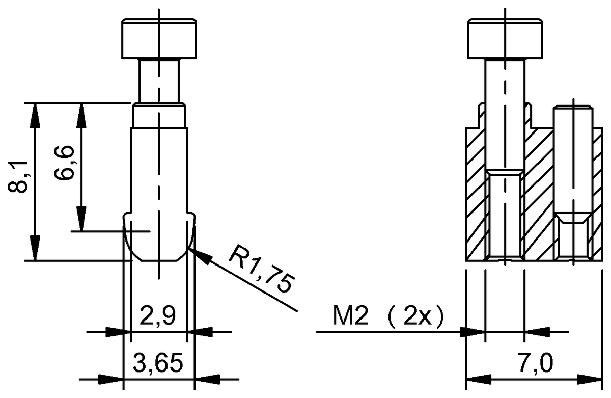 BAM00KP - BMF 103-HW-87 (Manyetik sensörler için montaj braketleri) - Görsel 2