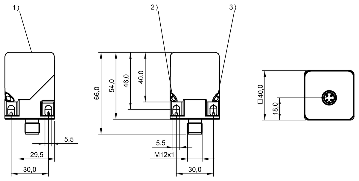 BES0304 - BES Q40KFU-PAC40E-S04G-012 (Endüktif Faktör 1 sensörler) - Görsel 2