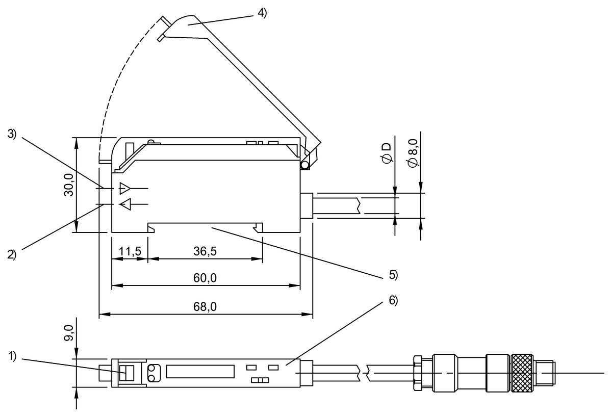 BOS003L - BOS 73K-PU-1FR-C-S75-00,1 (Plastik ve cam fiber (fiberglass) için fiber tabanlı cihazlar) - Görsel 2