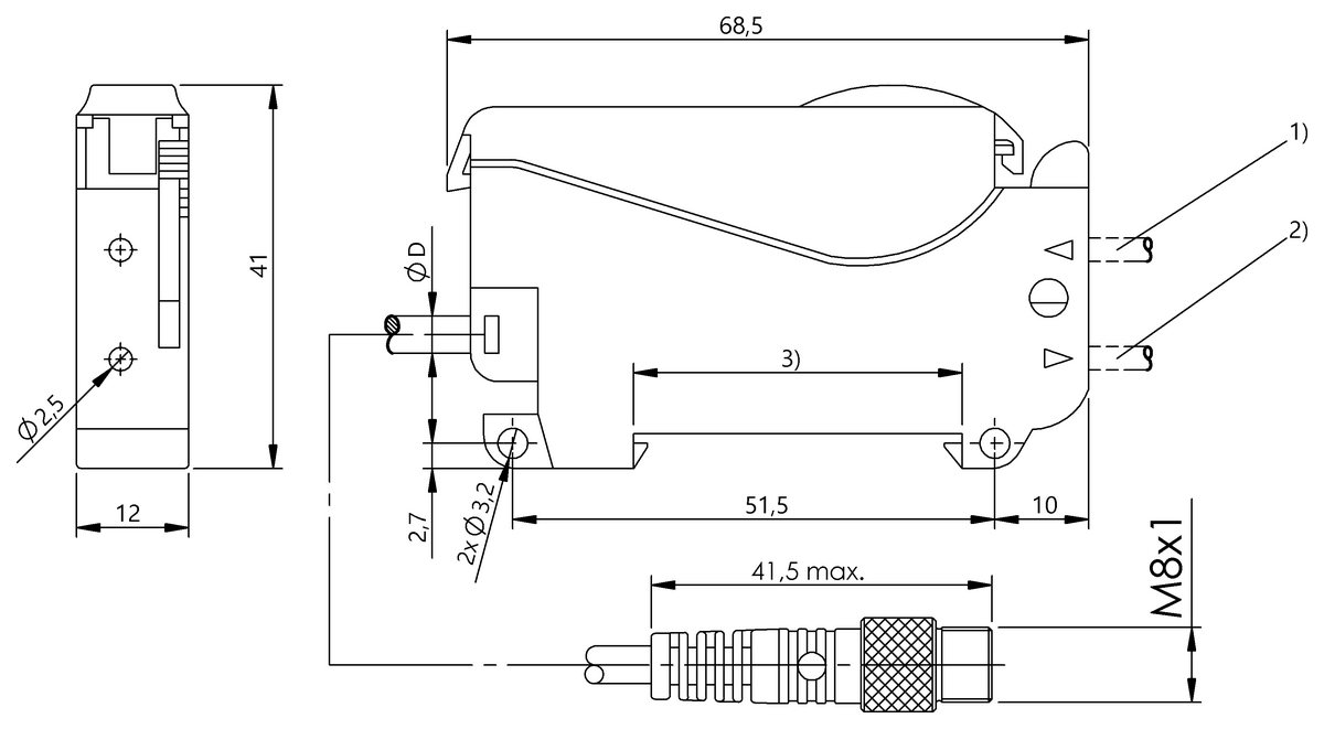 BOS003N - BOS 74K-UU-1FR-BO-Z-S49-00,2 (Plastik ve cam fiber (fiberglass) için fiber tabanlı cihazlar) - Görsel 2