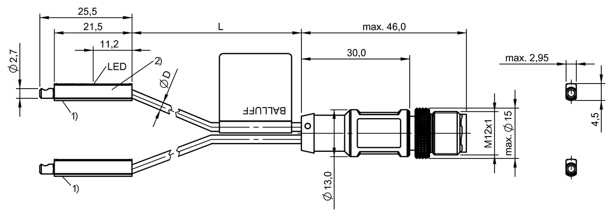 BMF00EW - BMF 303K-NS-C-2A-SA95-S4-00,5 (Farklı kanal şekilleri için silindir anahtarları) - Görsel 2