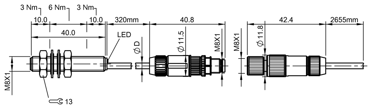 BES0325 - BES M08MG-USC20B-BV00.32.-512 (Endüktif yakınlık anahtarları) - Görsel 2