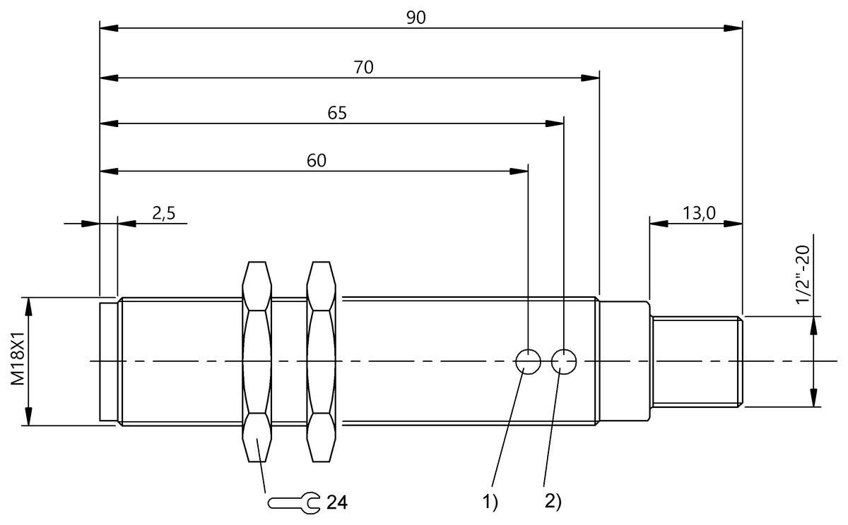 BES02ZC - BES M18EP1-USU50S-S21G-S (Endüktif ve tümüyle metal sensörler) - Görsel 2