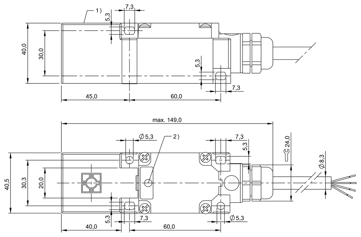 BIS00HL - BIS C-61R-001-08P-PU-05 (Entegre işlemci ünitesi bulunan LF okuma/yazma kafaları (70/455 kHz)) - Görsel 2
