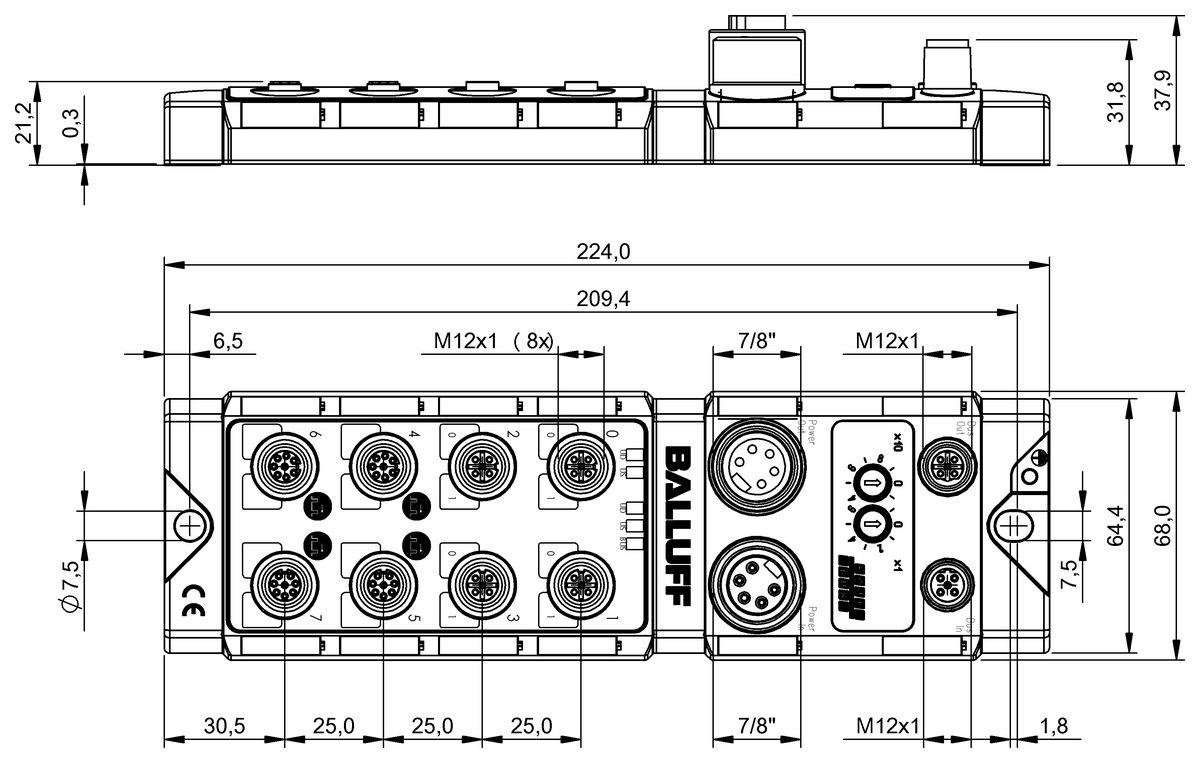 BNI0064 - BNI PBS-551-001-Z001 (Profibus için ağ blokları) - Görsel 2
