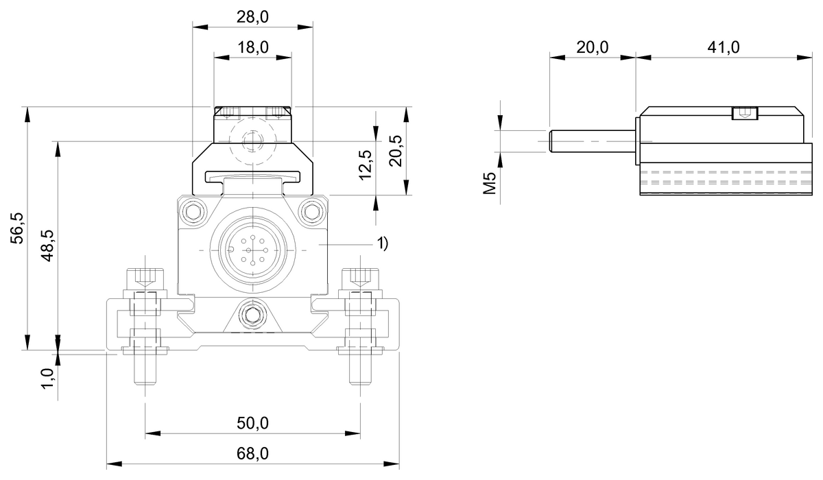 BAM014K - BTL5-M-2814-1S (Profil stili için mıknatıs) - Görsel 2