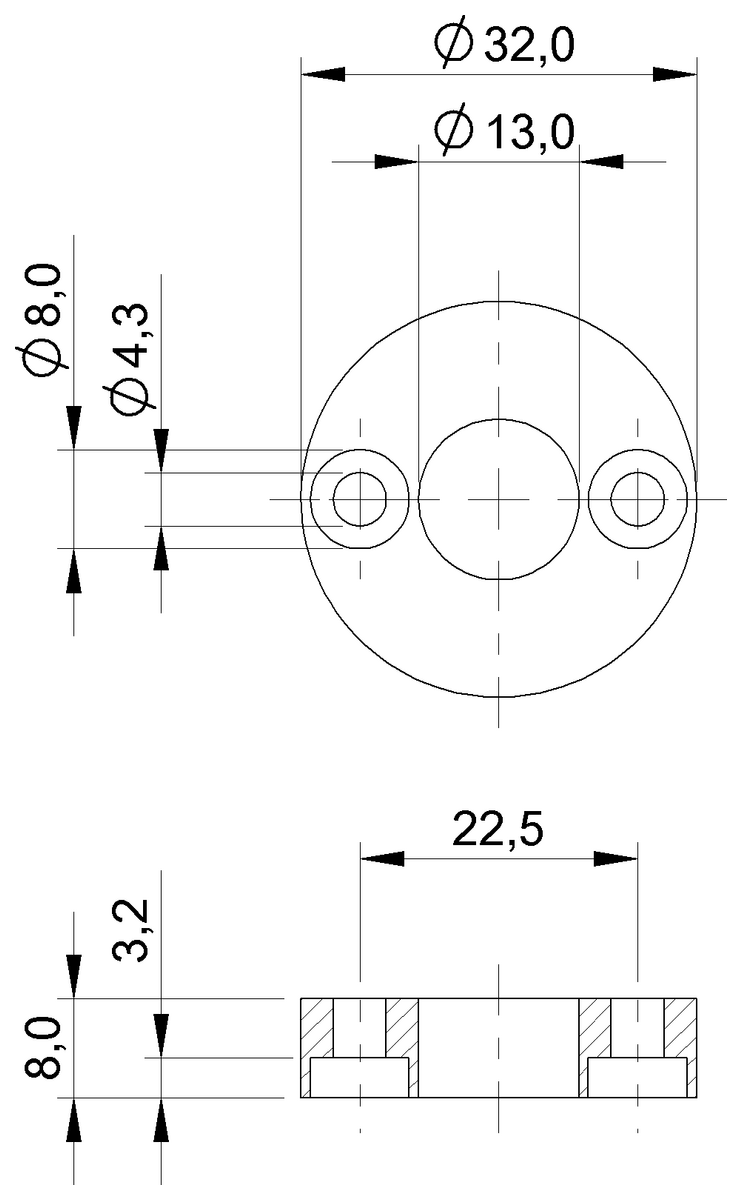 BAM013L - BTL-P-1013-4R (Manyetik çubuk stili için mıknatıs) - Görsel 2