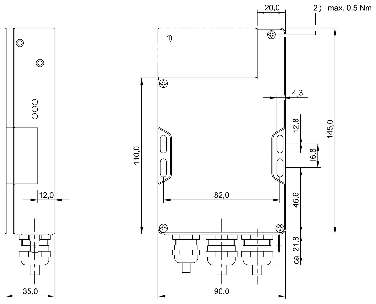 BIS00A3 - BIS C-602-019-000-03-KL2 (RFID LF değerlendirme üniteleri (70/455 kHz))