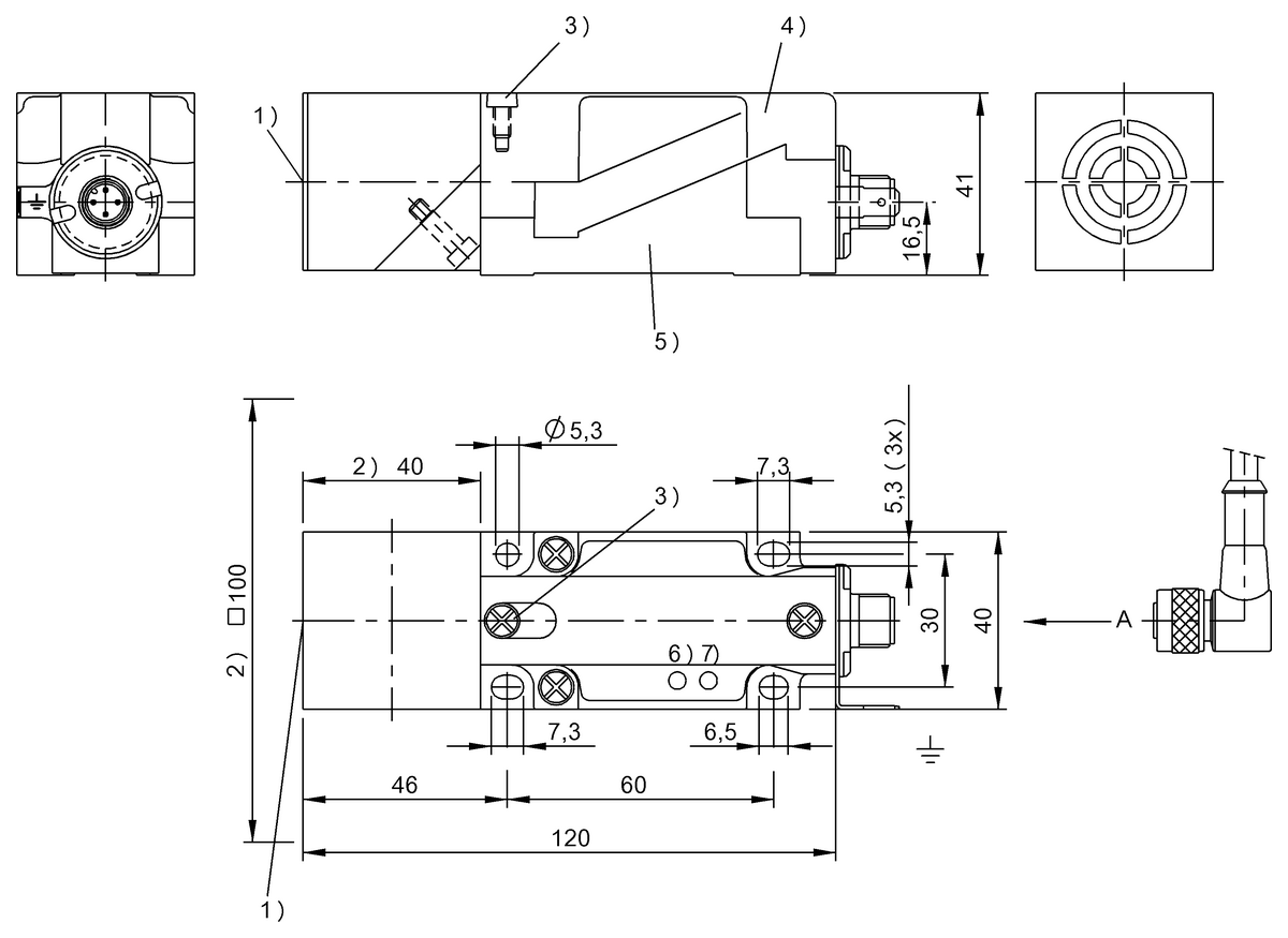 BIS00CZ - BIS L-409-045-001-07-S4 (Entegre işlemci ünitesi bulunan LF okuma/yazma kafaları (125 kHz)) - Görsel 2