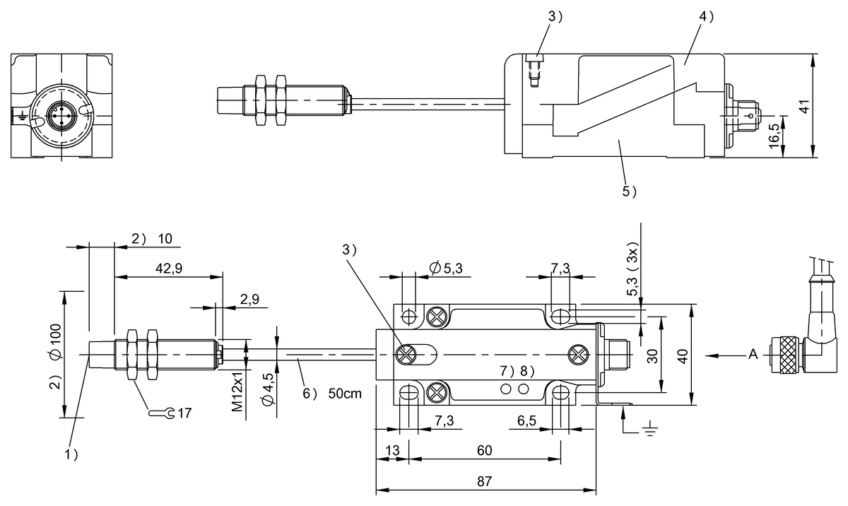 BIS00E1 - BIS L-409-045-003-07-S4 (Entegre işlemci ünitesi bulunan LF okuma/yazma kafaları (125 kHz)) - Görsel 2