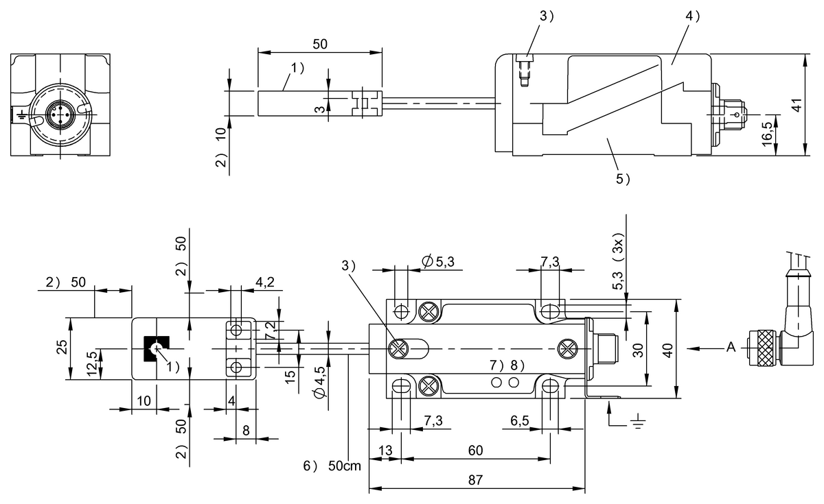 BIS00E2 - BIS L-409-045-004-07-S4 (Entegre işlemci ünitesi bulunan LF okuma/yazma kafaları (125 kHz)) - Görsel 2