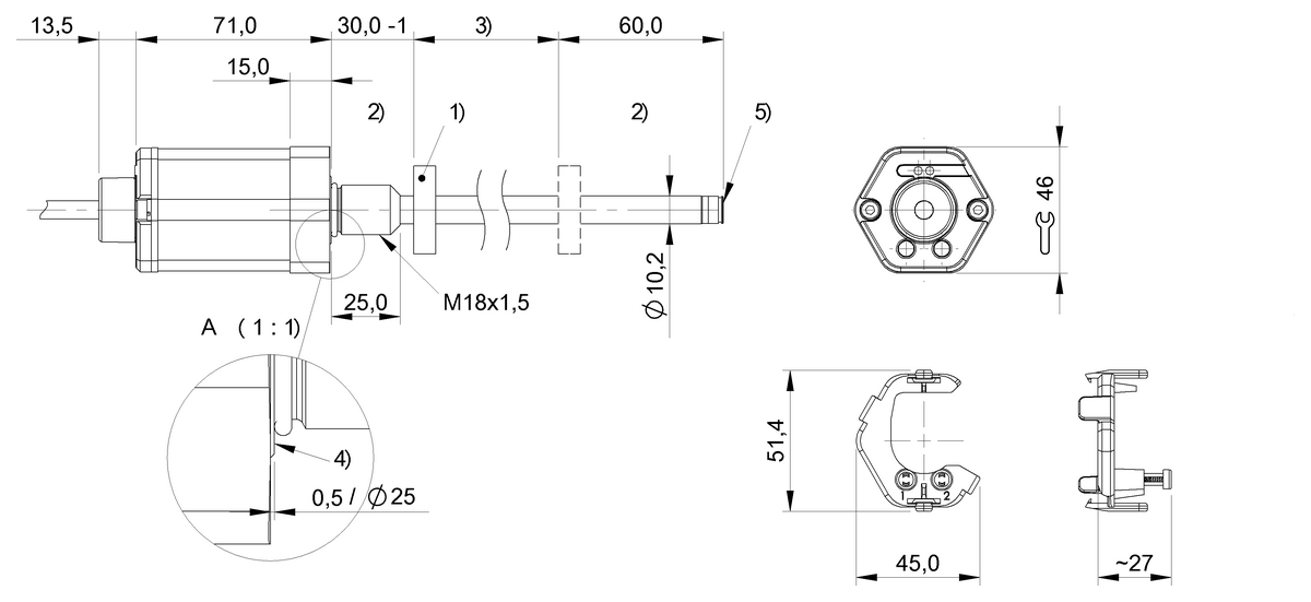 BTL06YN - BTL7-E100-M0150-B-KA05 (Manyetik çubuk tasarımlı manyetostriktif lineer konum sensörleri) - Görsel 2