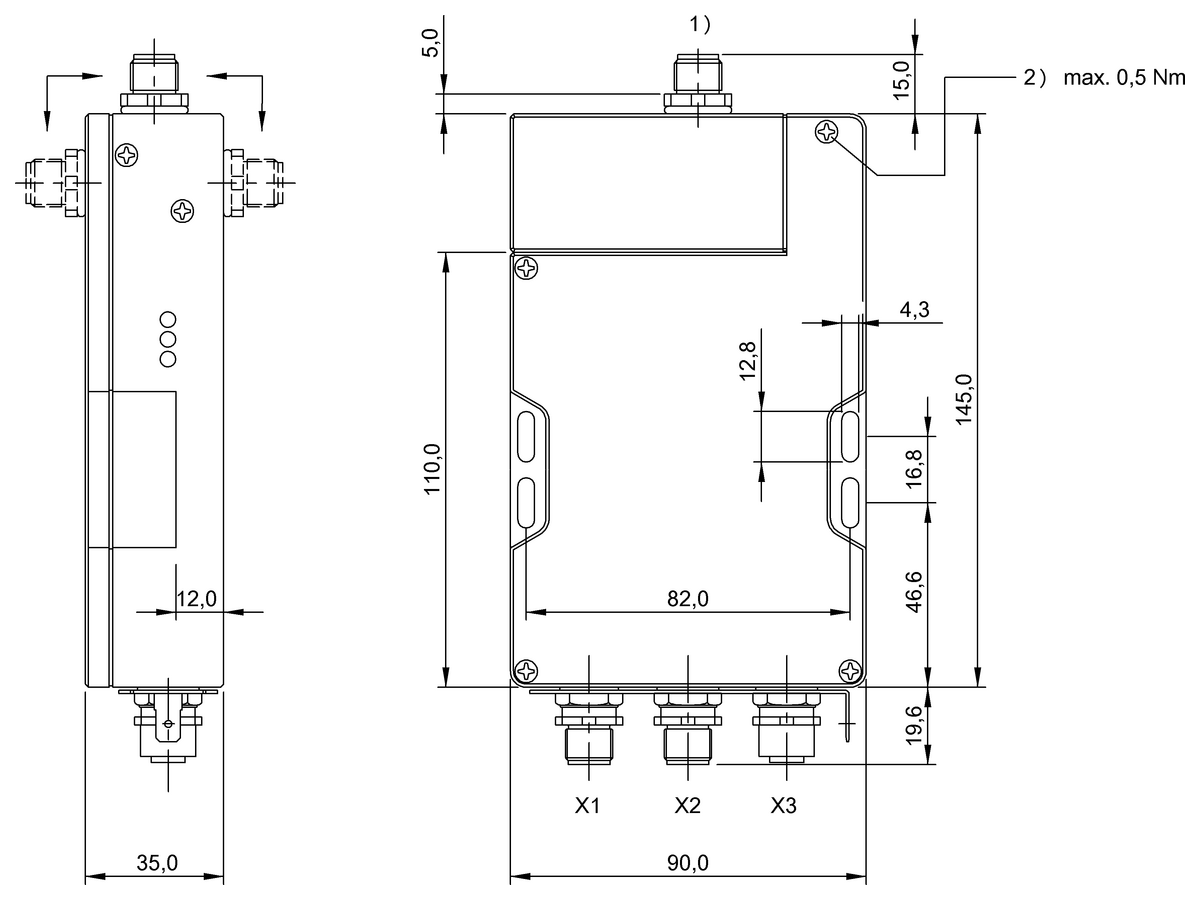 BIS00A8 - BIS C-602-019-657-03-ST11 (RFID LF değerlendirme üniteleri (70/455 kHz))