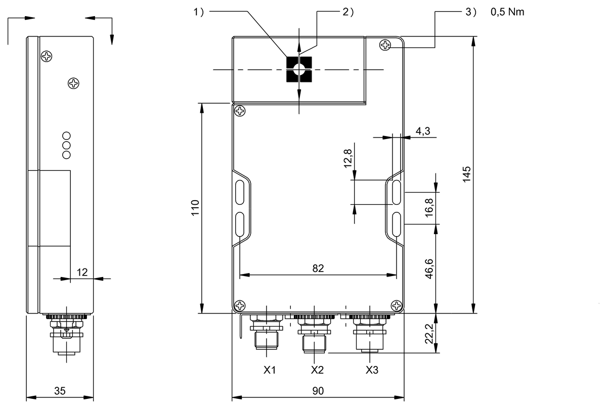 BIS00A1 - BIS C-601-023-653-03-ST16 (RFID LF değerlendirme üniteleri (70/455 kHz))