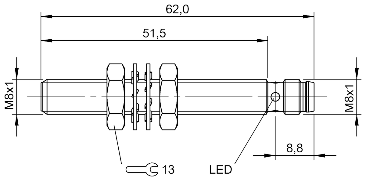 BES03EN - BES M08EI-PSY15B-S49G-D01 (Endüktif yakınlık anahtarları) - Görsel 2