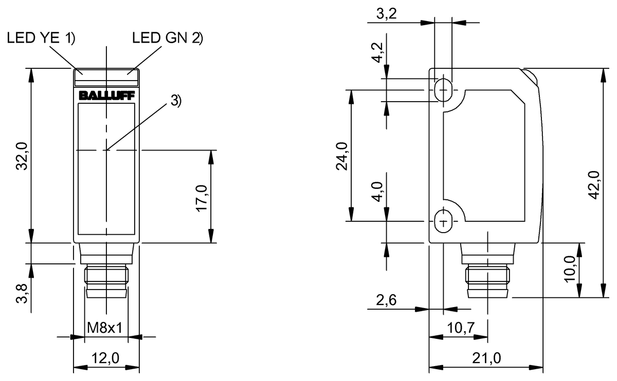 BOS007E - BLE 6K-PU-1D-S75-C (Karşılıklı tip sensörler) - Görsel 2