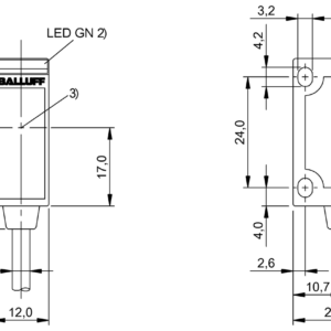 BOS007C - BLE 6K-PU-1D-C-02 (Karşılıklı tip sensörler)