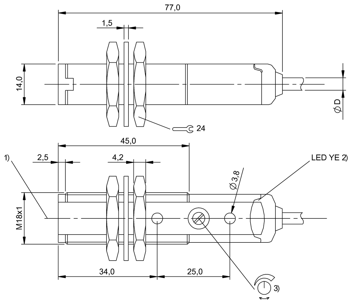 BOS00CF - BLE 18KF-PA-1LT-C-02 (Karşılıklı tip sensörler) - Görsel 2